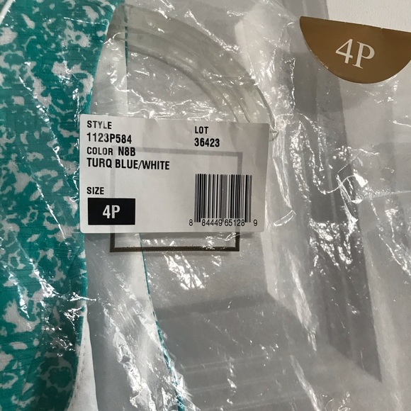 NWT Tahari ASL Petite Dress Turquoise Size 4P - Picture 8 of 8